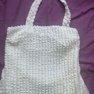 Peppermayo White Textured Maxi Dress